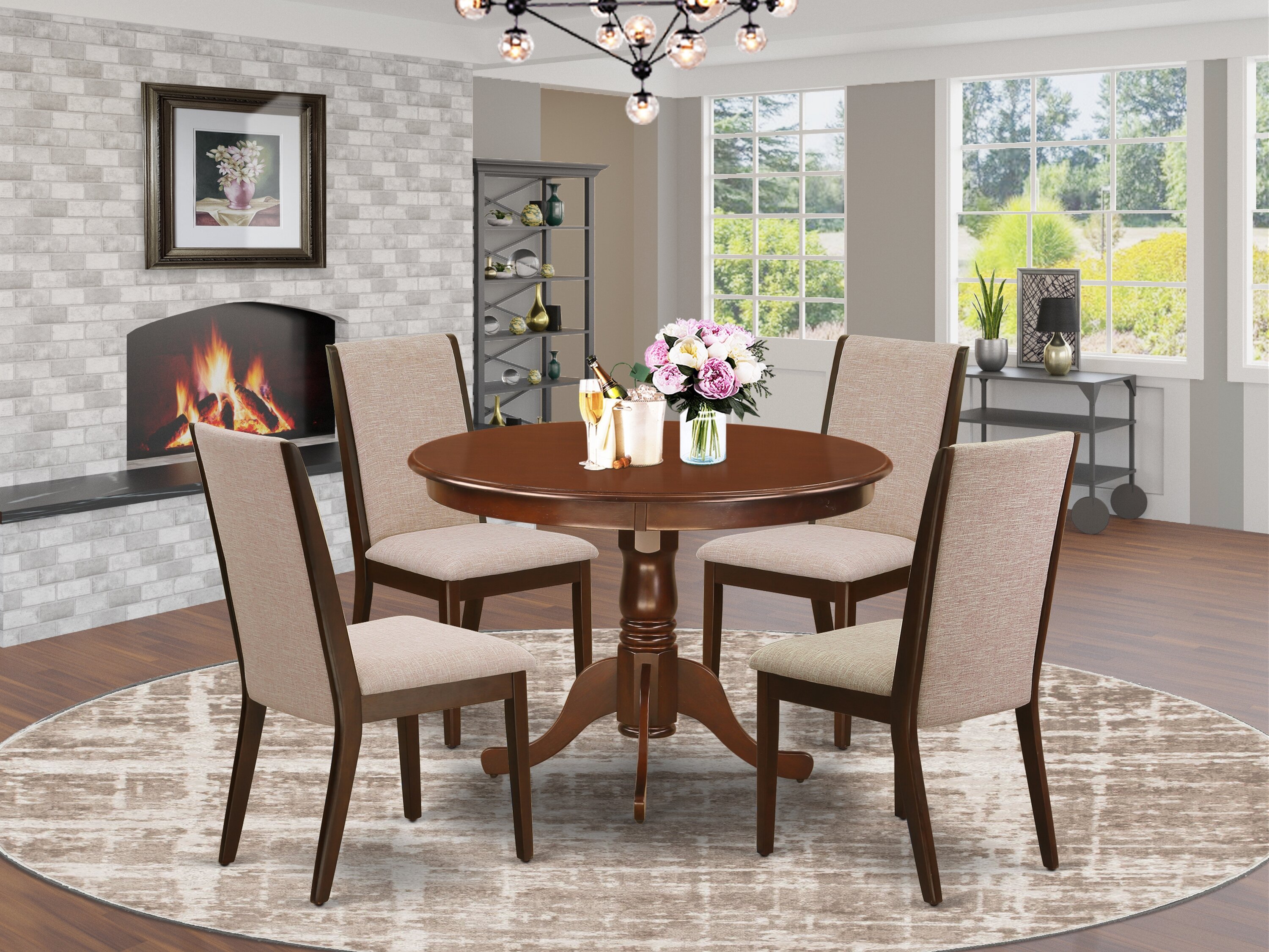 Charlton Home® Bifrost Solid Wood Dining Set | Wayfair