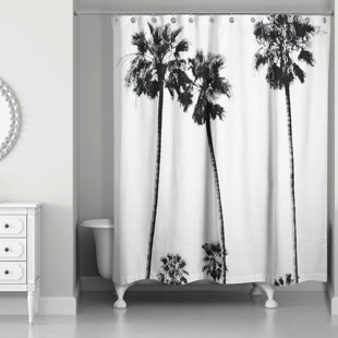 Details about   Tropical Shower Curtain Exotic Palm Trees Print for Bathroom 