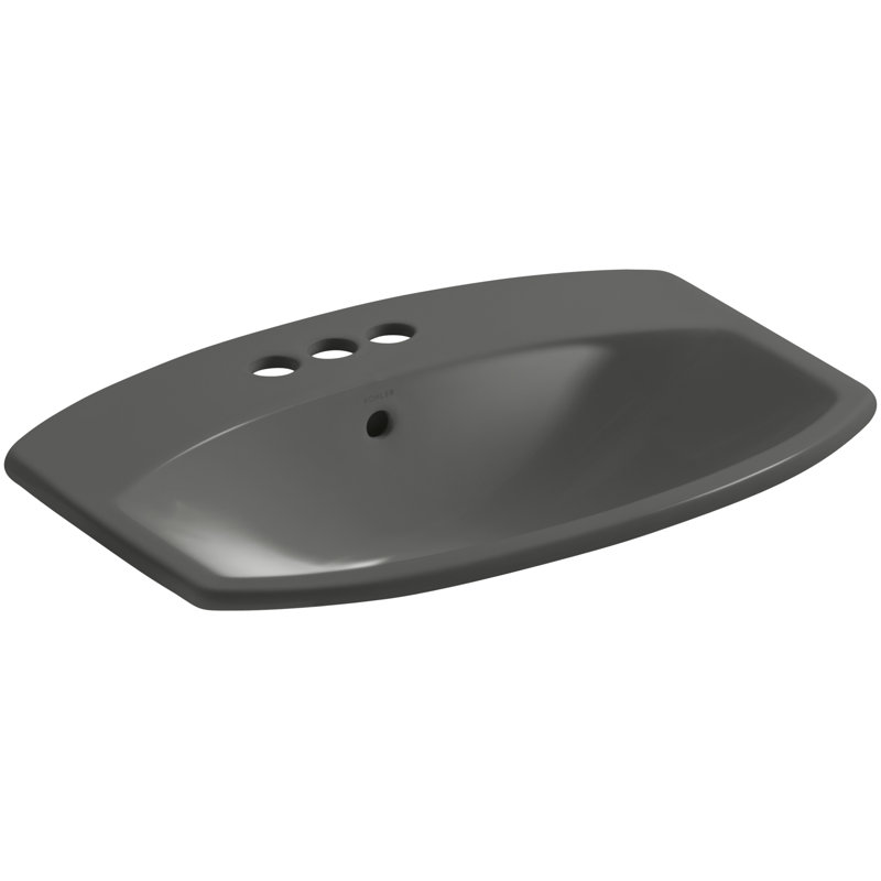Cimarron Ceramic Rectangular Drop In Bathroom Sink With Overflow Reviews Allmodern