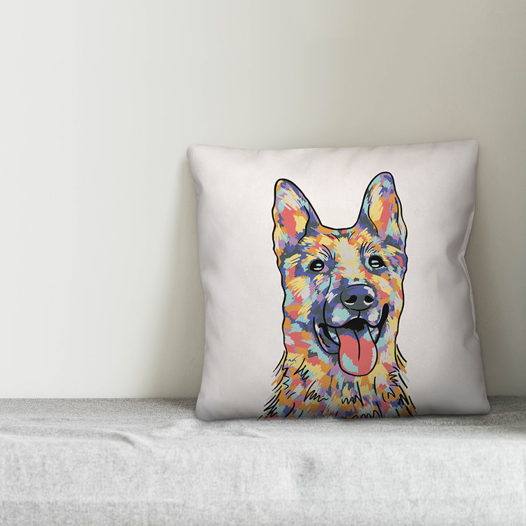 german shepherd throw pillow