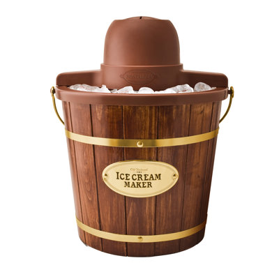 Nostalgia Wood Bucket 4-Qt. Ice Cream Maker