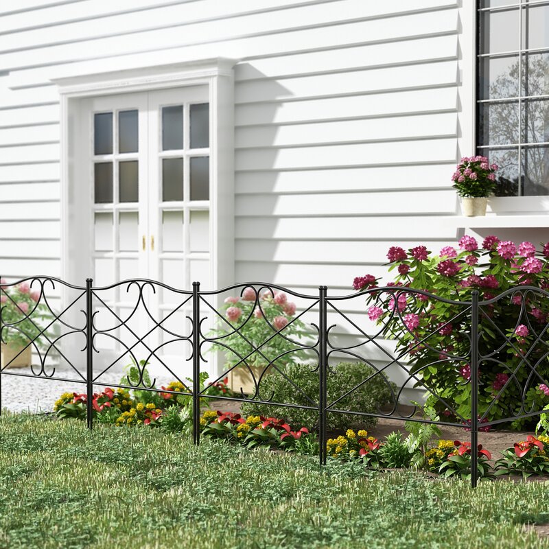 Fireye Decorative Garden Fence 24 Inches X 10 Feet Outdoor Rust-Proof ...