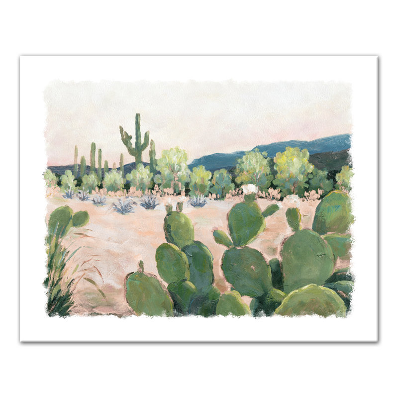 Dreamy Desert Landscape Wrapped Canvas Painting Print Joss Main