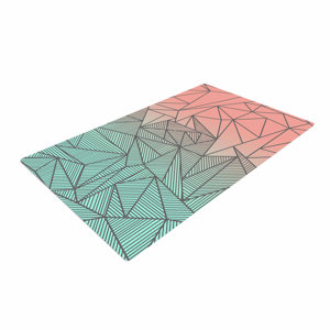 Fimbis Bodhi Rays Geometric Illustration Blue/Orange Area Rug