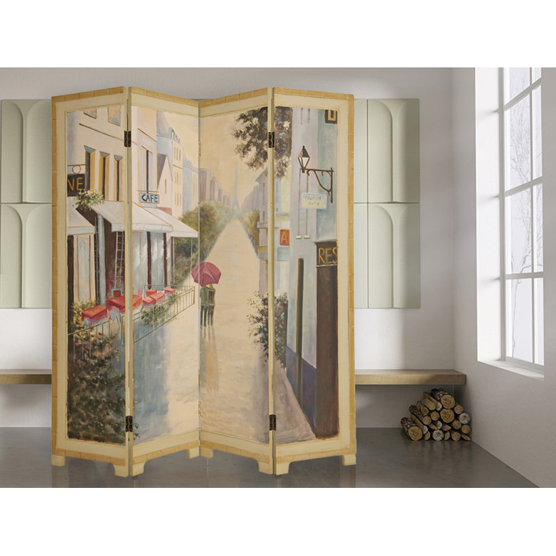 Ebern Designs Prahl 4 Panel 6ft Room Divider Wayfair