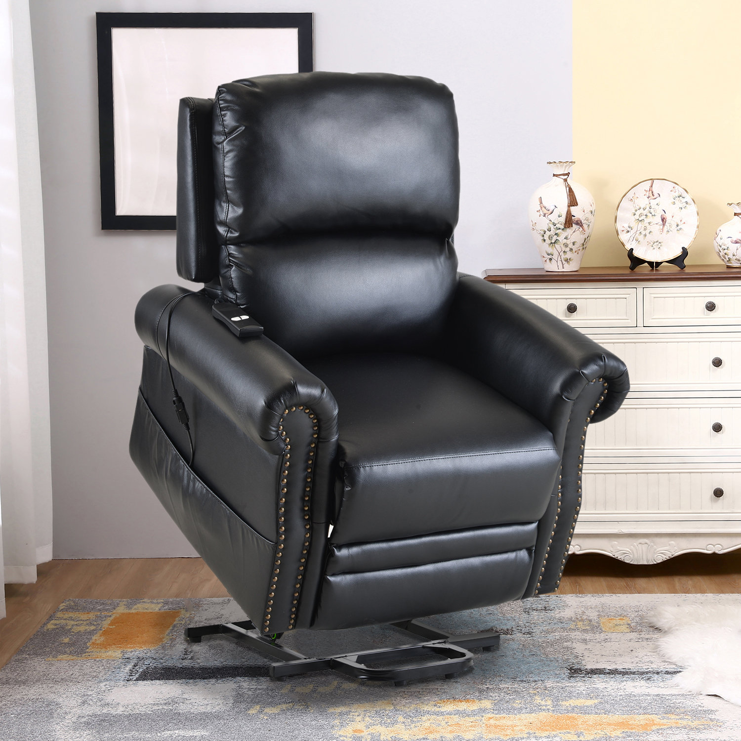 Red Barrel Studio Almena Faux Leather Power Lift Assist Recliner Wayfair