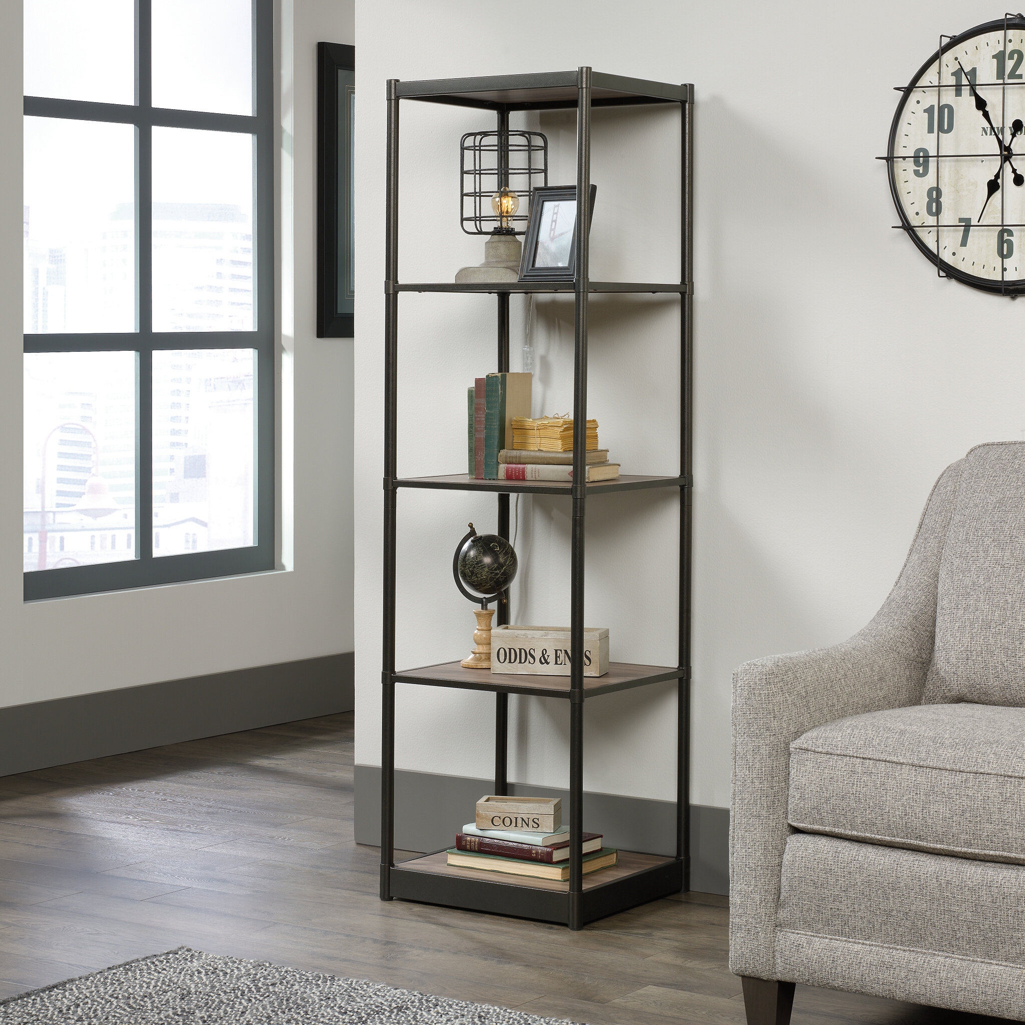 Gracie Oaks Theresa Tower Etagere Bookcase Reviews Wayfair