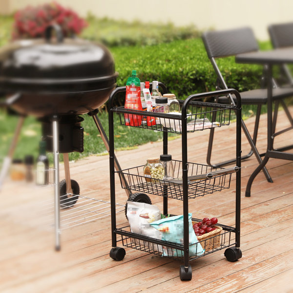 Metal Cart On Wheels Wayfair
