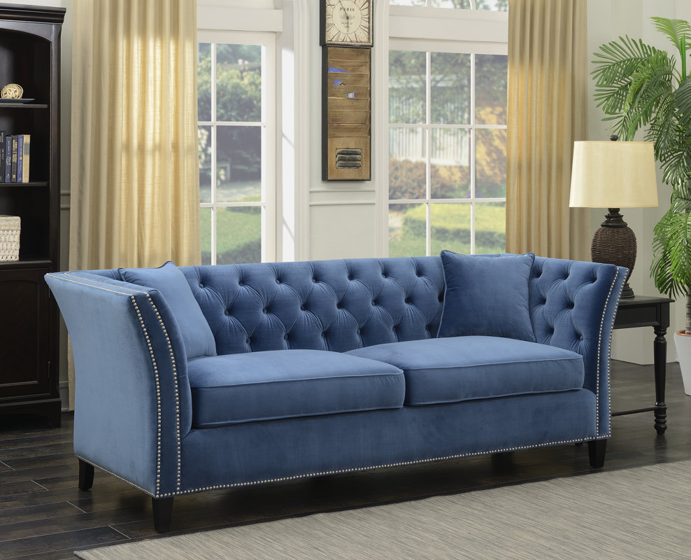 Willa Arlo Interiors Roberge Tufted Wingback Chesterfield Sofa Willa Arlo Interiors Roberge Tufted Wingback Chesterfield Sofa