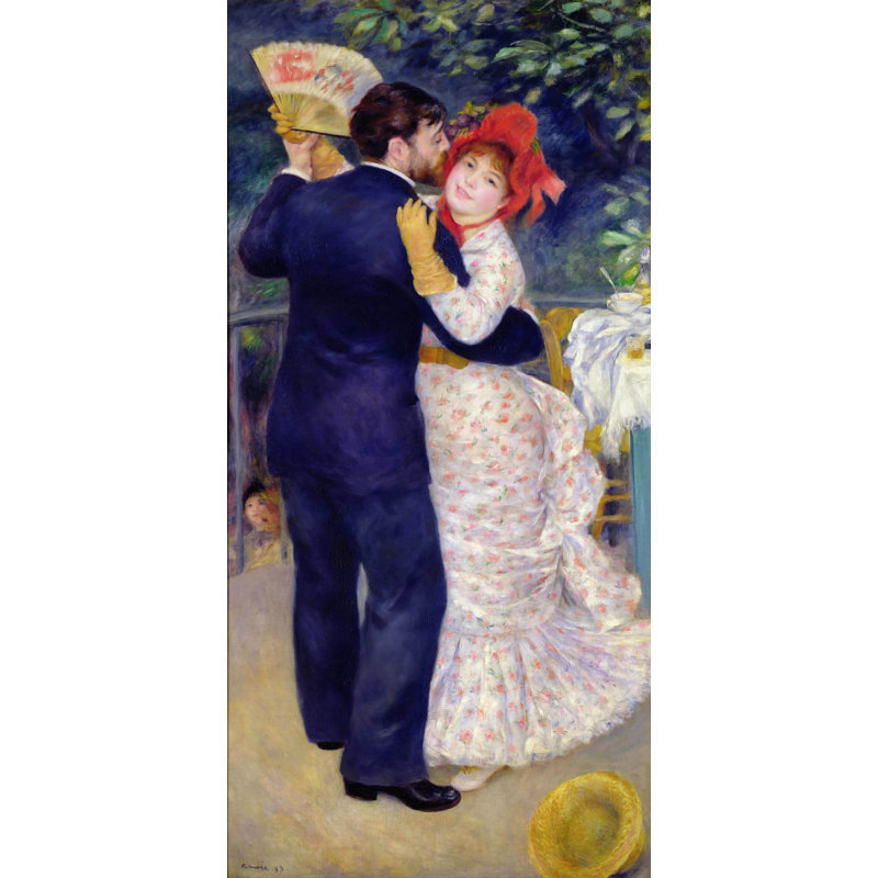 Vault W Artwork A Dance In The Country By Pierre Auguste Renoir Oil Painting Print On Paper Wayfair