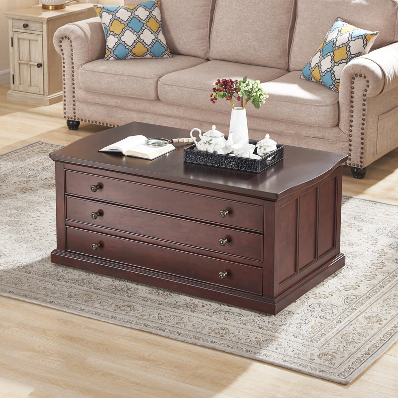 Canora Grey Saldana Lift Top Block Coffee Table With Storage Reviews Wayfair