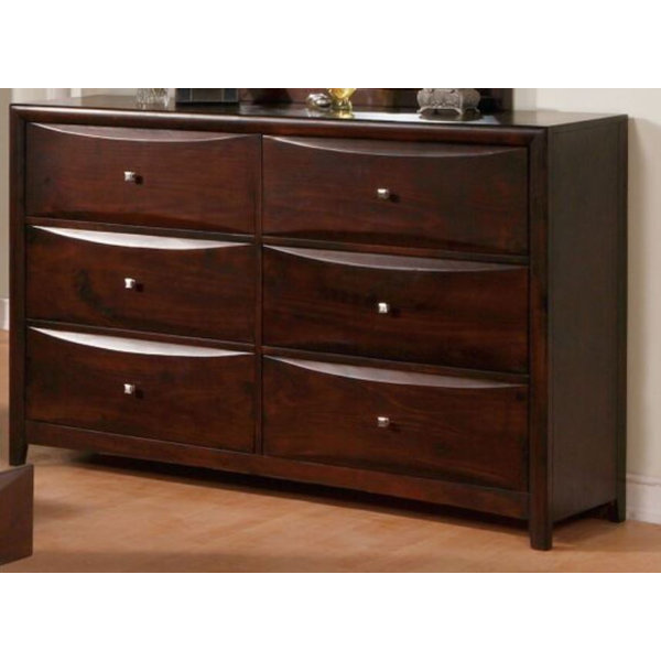 Ebern Designs Hutchison Oversized 6 Drawer Double Dresser Wayfair