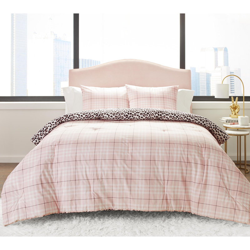 Betsey Johnson Plaid Reversible Comforter Set In Blue Wayfair