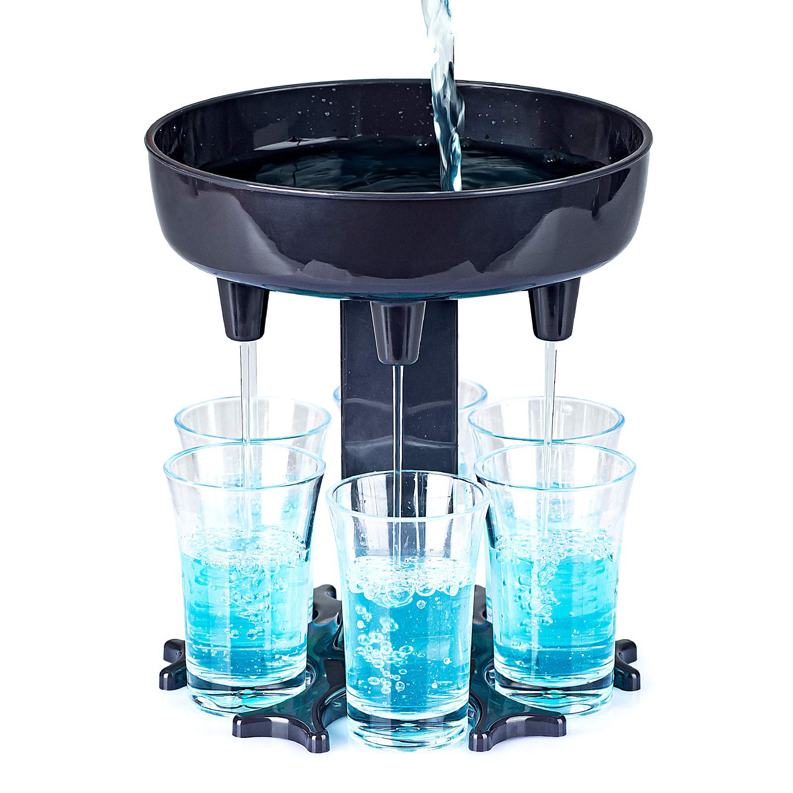 Latitude Run® 6 Glass Dispensers And Supports, 6 Party Glass Dispensers