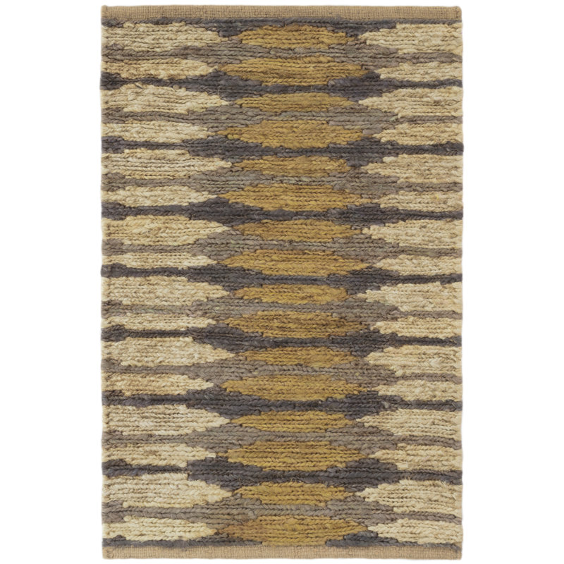 Dash And Albert Rugs Snapdragon Geometric Handmade Flatweave Jute Sisal Yellow Ivory Area Rug Wayfair
