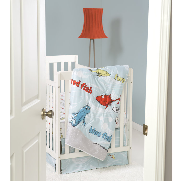 Trend Lab Dr Seuss One Fish Two Fish 4 Piece Crib Bedding Set Reviews Wayfair