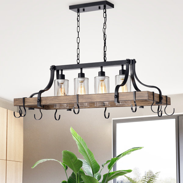 Gracie Oaks Greig 4 Light Kitchen Island Linear Pendant Wayfair