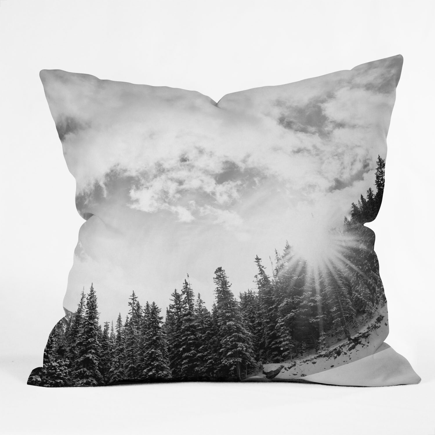 mountain throw pillow