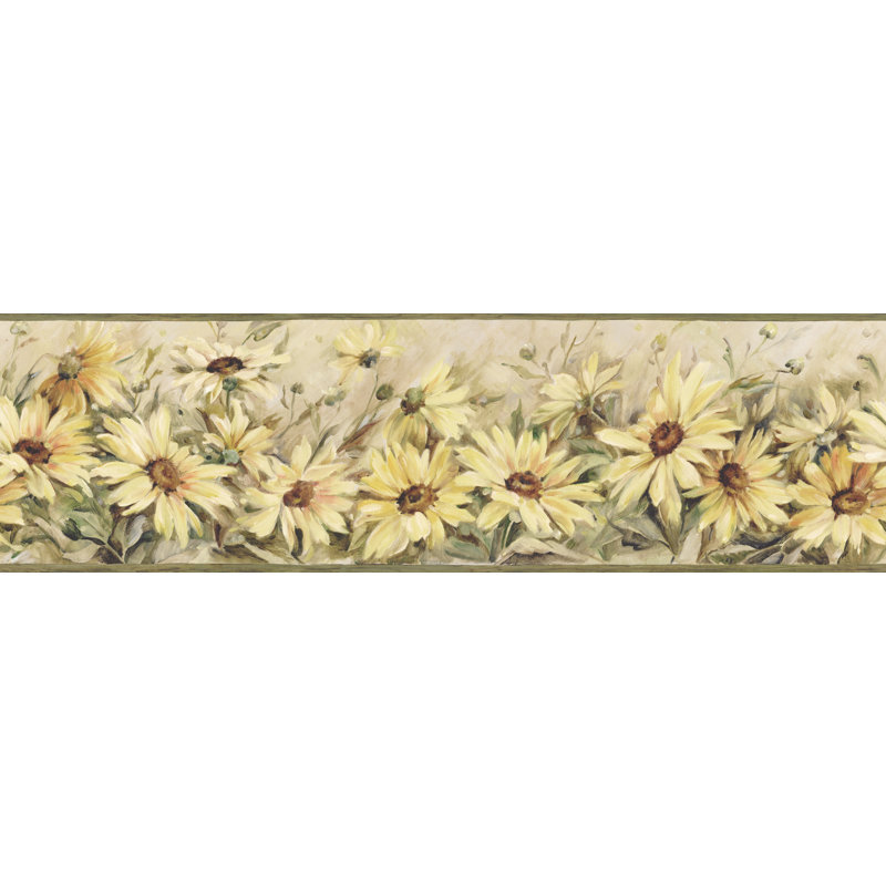 August Grove O Brien Sunflowers 15 X 6 Wallpaper Border Reviews Wayfair