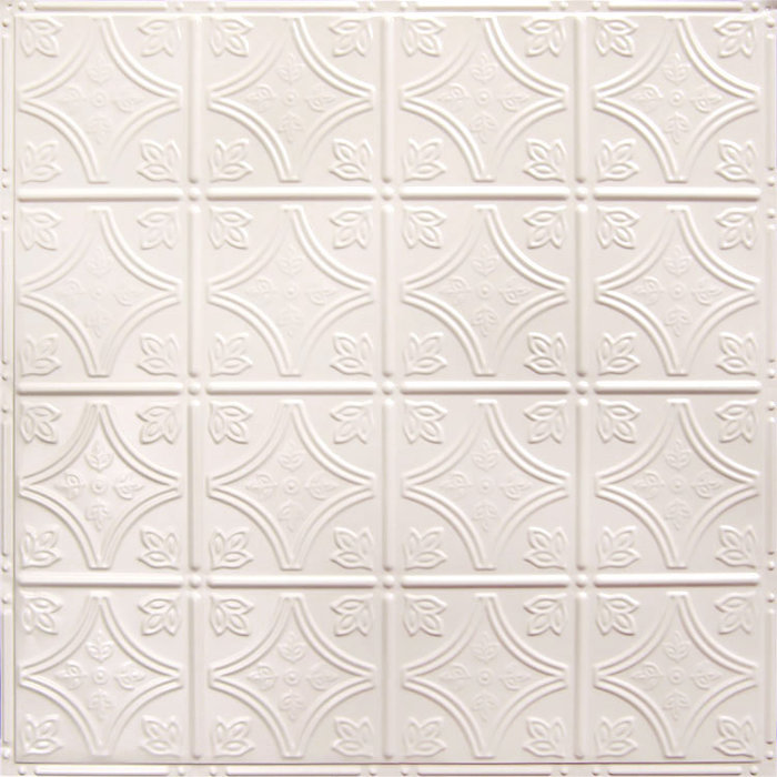American Tin Ceilings 24 X 24 Metal Wall Paneling In Creamy