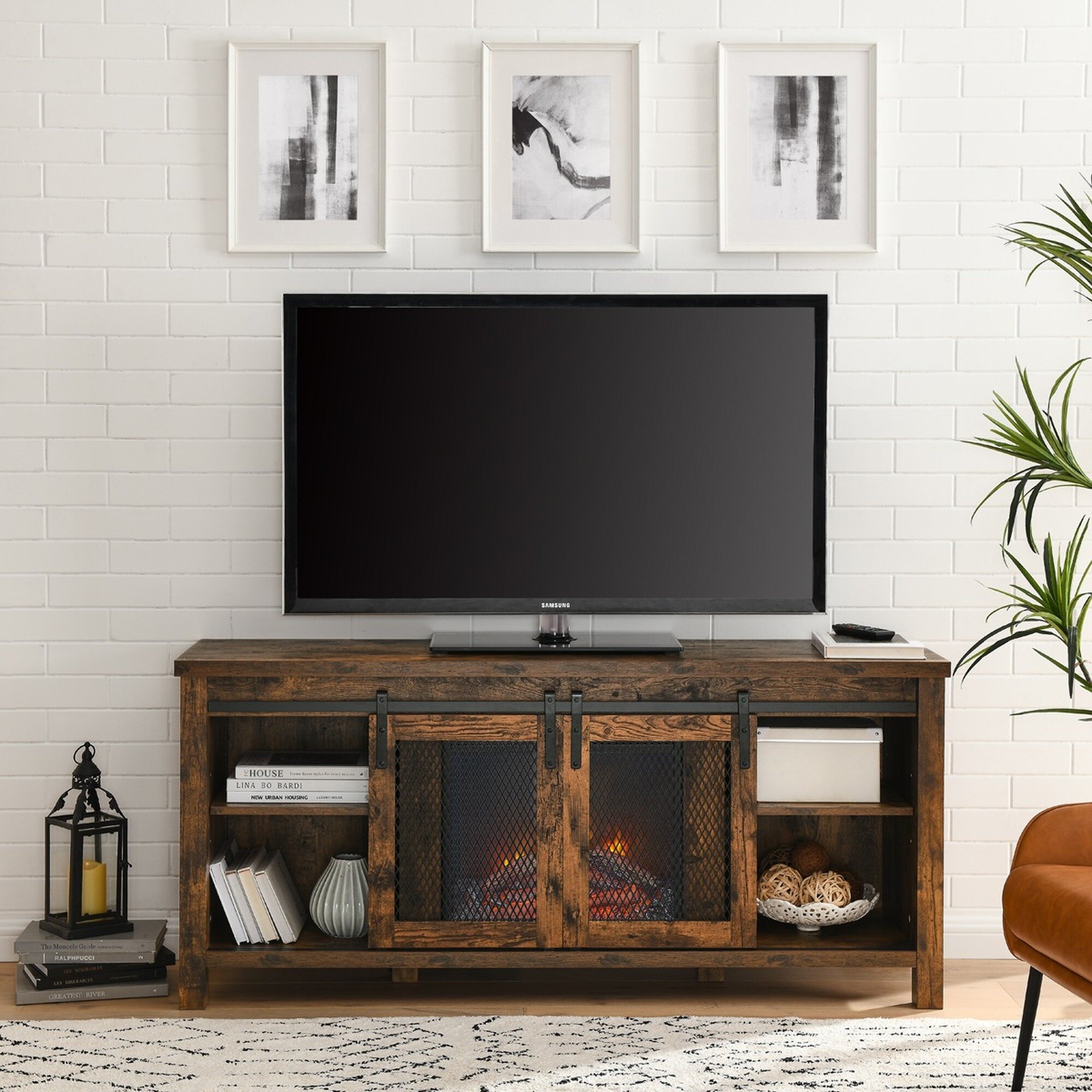 Details about   TVs up to 55" Ideal TV Stand for Flat Screens Multiple Finishes DiningRoom black 