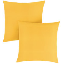 butter yellow throw pillows