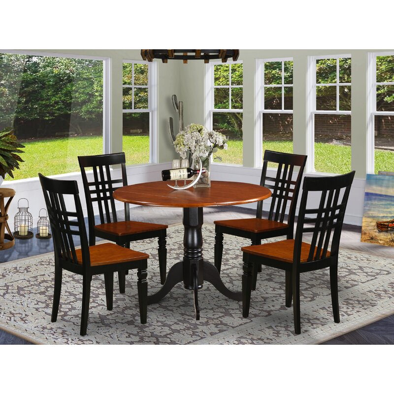 Charlton Home® Solt Drop Leaf Solid Wood Dining Set - Wayfair Canada