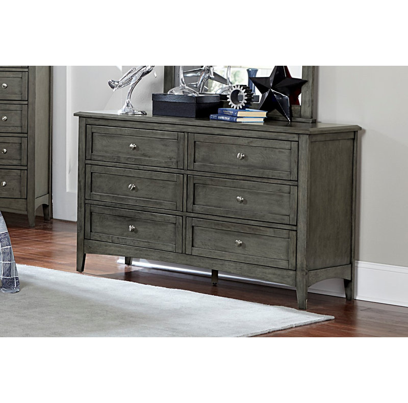 Charlton Home Socorro 6 Drawer Double Dresser With Mirror Reviews Wayfair