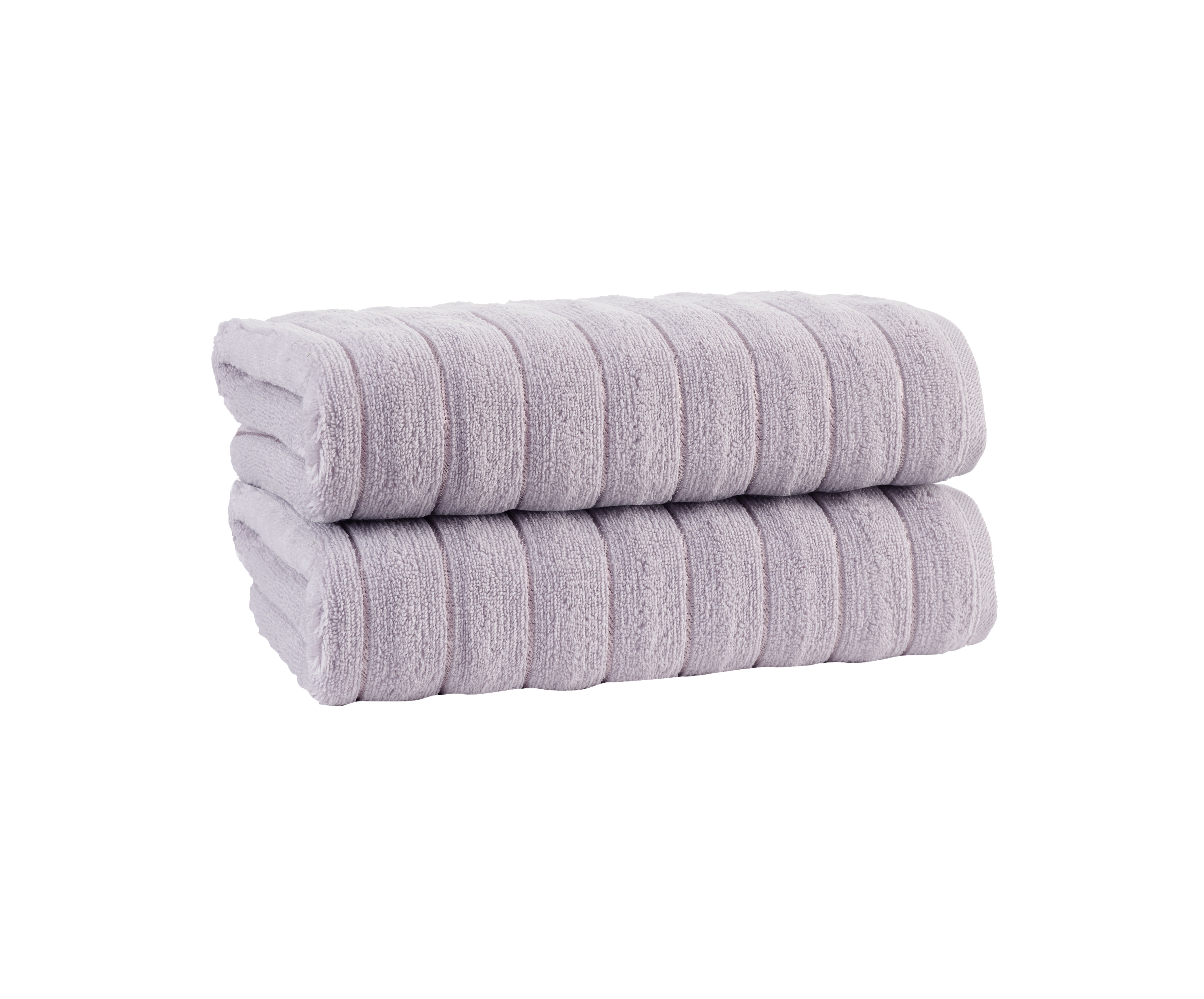 3 Piece Luxury Ribbed Bath Sheets Thick Towels 40x65 Inches Turkish Cotton  Mauve