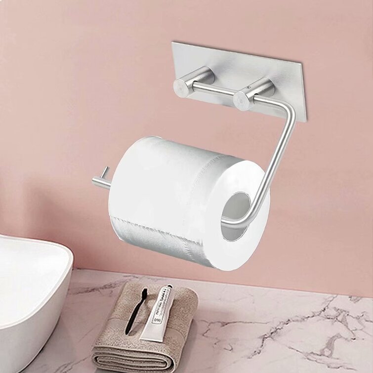 JOYGOGO Polished Stainless Steel Toilet Roll Holder Wall-Mounted | Wayfair