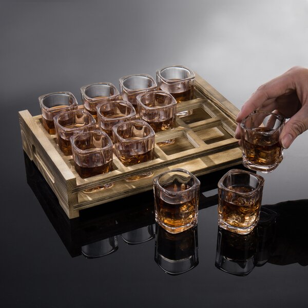 shot glass set with holder