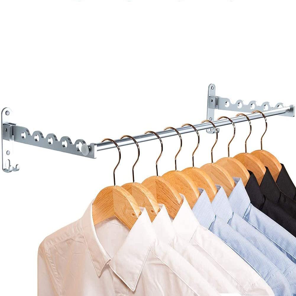 Gray Hanger storage Expandable Rotating storage rack Stackable Multipurpose Pantry Bedroom Bathroom Storage Racks Living room bedroom storage rack hanger Clothes storage 