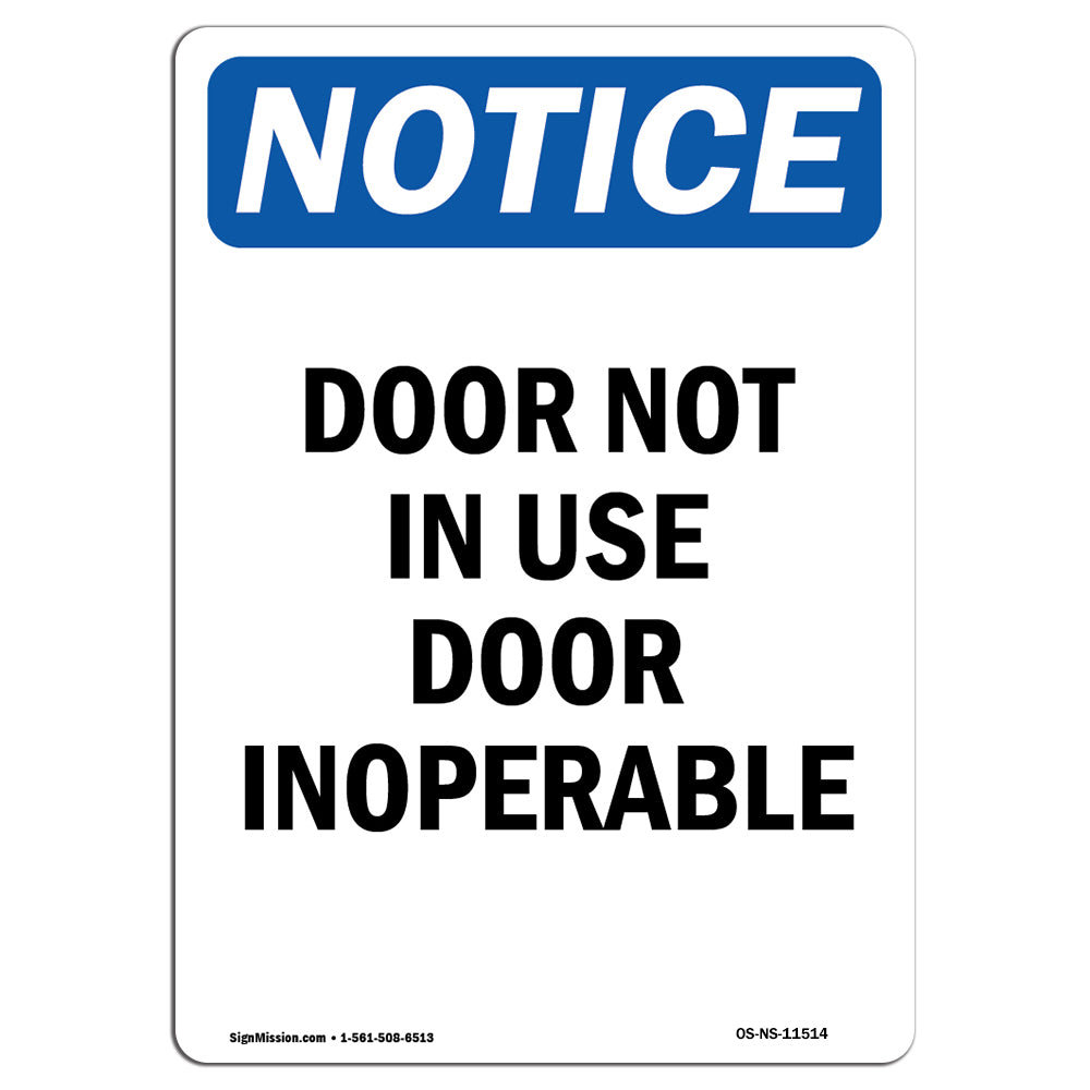 SignMission Door Not In Use Door Inoperable Sign | Wayfair