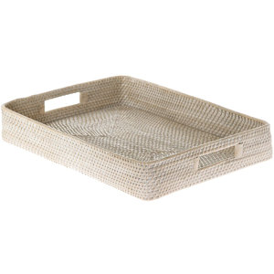 Cresthaven Rectangular White Wash Serving Tray