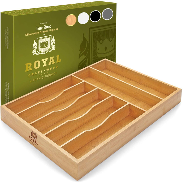 Kitdrawb 2.5'' H x 13'' W x 17'' D Flatware & Kitchen Utensils Drawer  Organizer