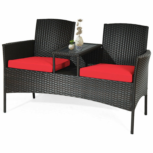 Outdoor Loveseat And Table Wayfair