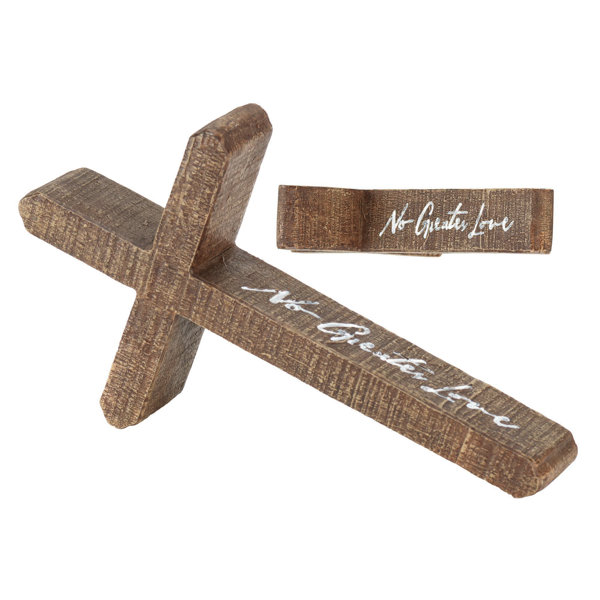 Ophelia Co Shanklin Cross Tabletop No Greater Love Resin Sculpture Reviews Wayfair