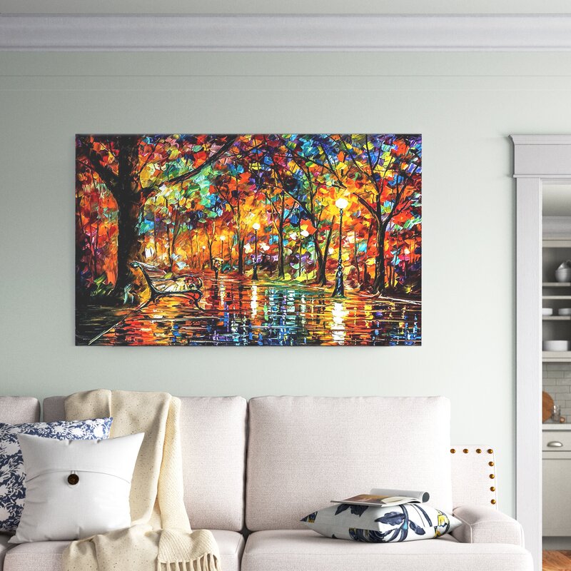 Colorful Night by Leonid Afremov - Contemporary Colorful Canvas Print