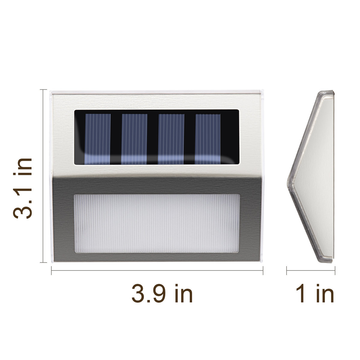 gigalumi Silver Solar Powered Integrated LED Step Light & Reviews | Wayfair