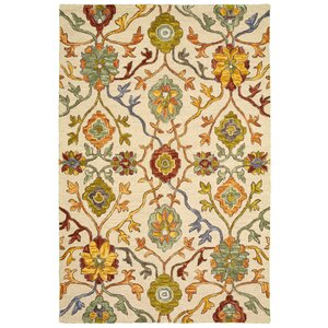 Duron Hand-Tufted Wool Beige Area Rug