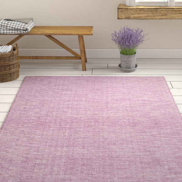Ophelia Co Dario Handmade Flatweave Wool Cotton Dark Purple Ivory Area Rug Wayfair