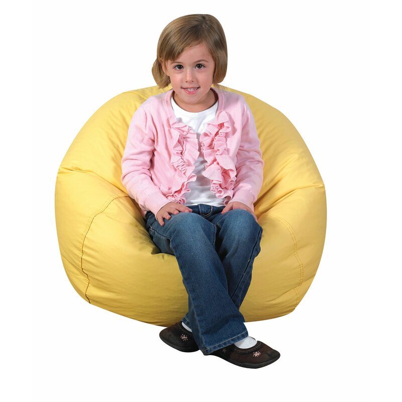 Children's Factory Small Faux Leather Classic Bean Bag | Wayfair.ca