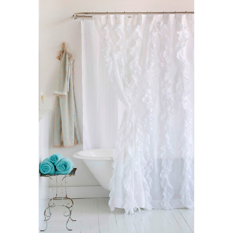 Amity Home Tuxedo Luxury Solid Sheer Single Cotton Curtain Panel