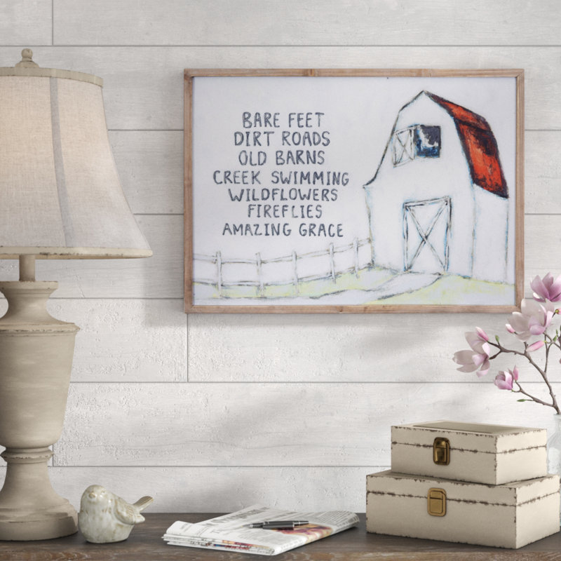 August Grove Bare Feet Dirt Roads Amazing Grace Framed Art