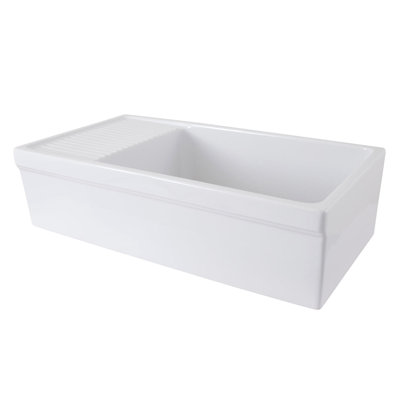 Cape 36 L X 20 W Farmhouse Kitchen Sink With Built In Drainboard