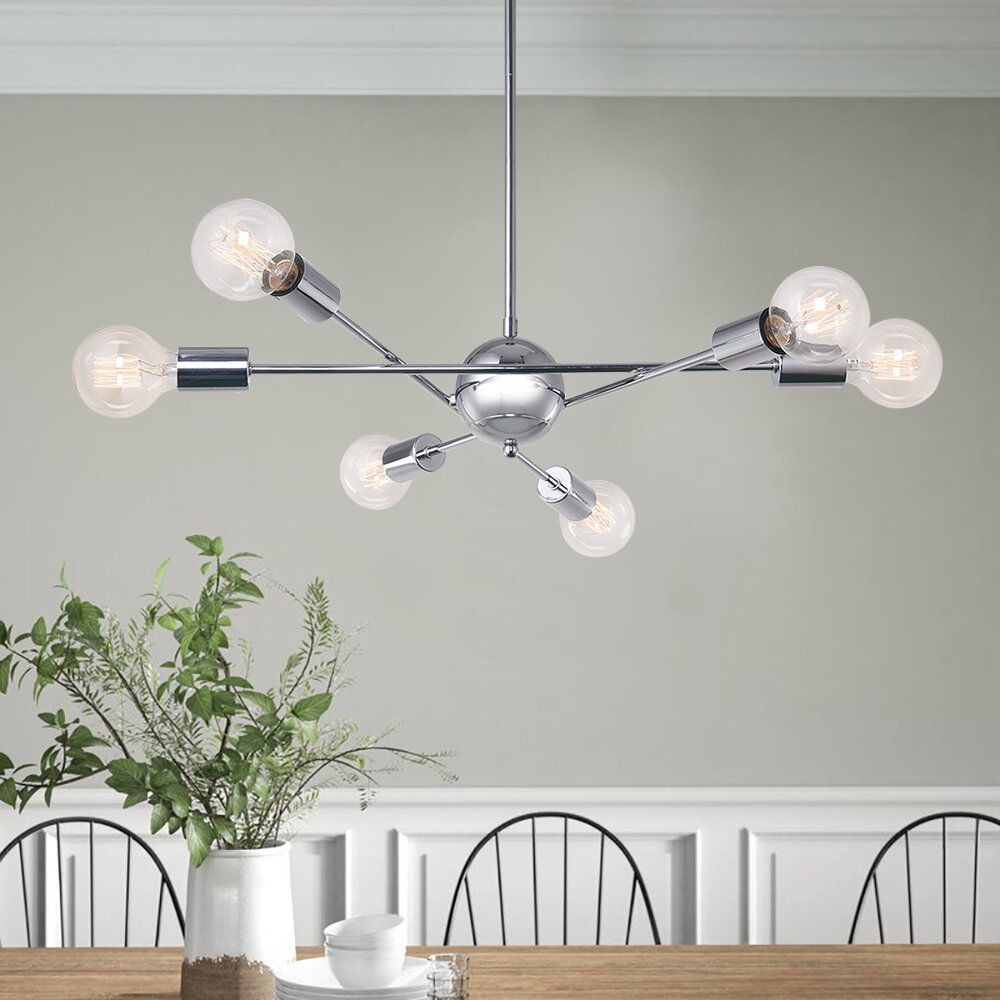 6 bulb sputnik chandelier