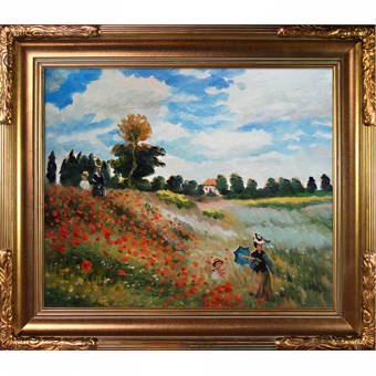 Wildon Home Poppy Field In Argenteuil Canvas Art By Claude Monet