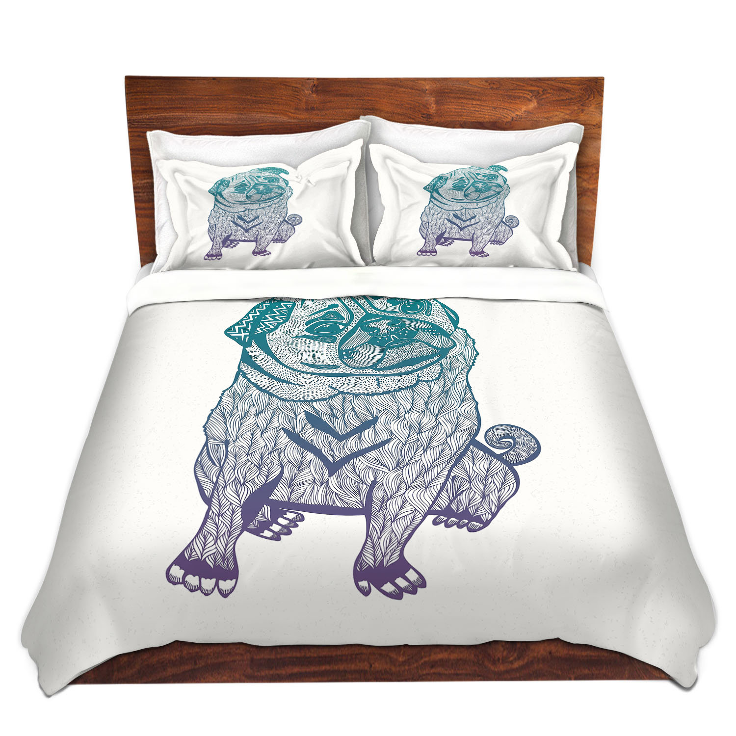 East Urban Home Duotone Pug Duvet Cover Set Wayfair