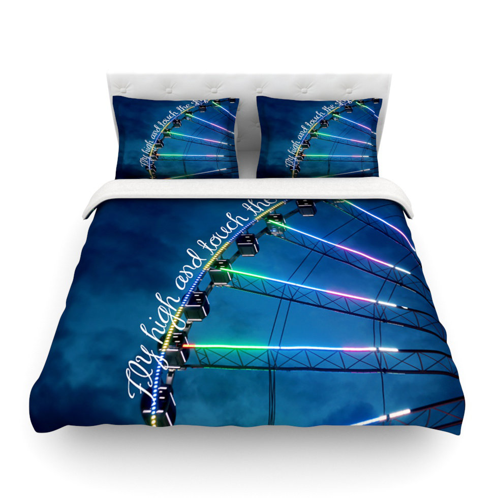 88 x 88, Kess InHouse BarmalisiRTB Keep Yourself Featherweight Queen Duvet Cover