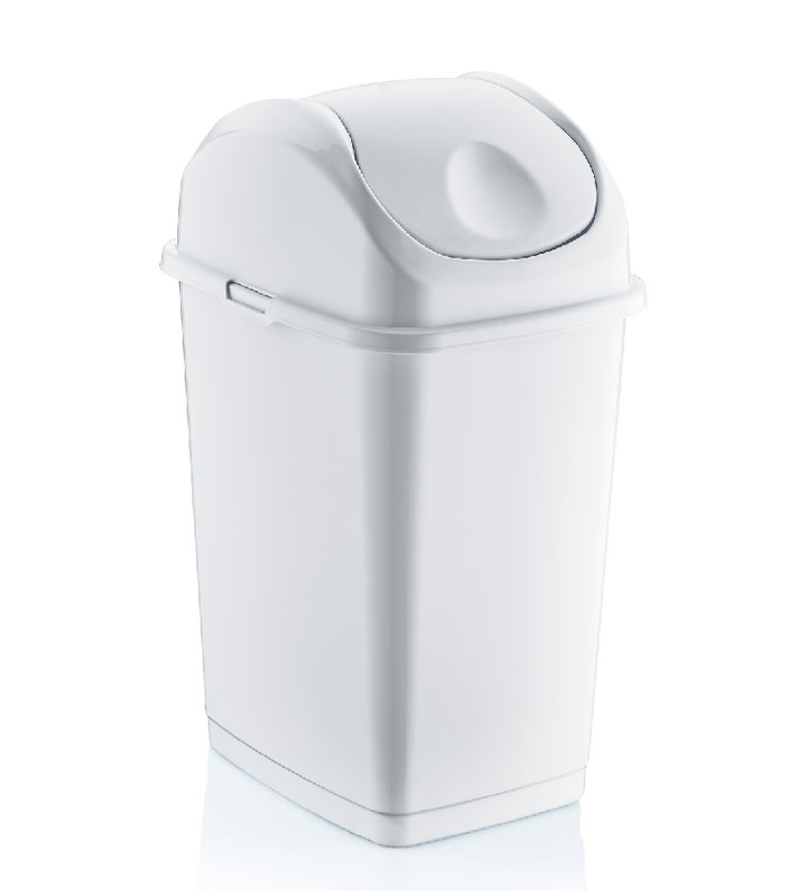 Symple Stuff Spina 9 2 Gallon Swing Top Trash Can Wayfair